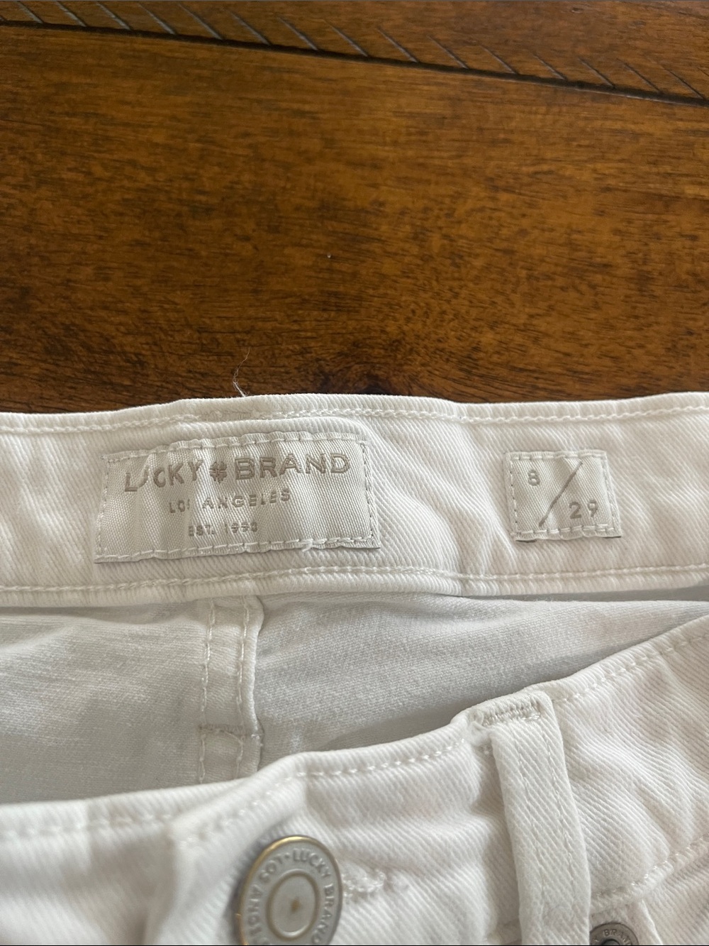Lucky Brand White Ava Mid Rise Crop Skinny Jeans size 8/29 cropped - Picture 9 of 14